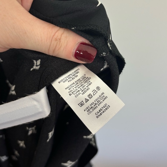 Loft Mermaid Fit Skirt Black Printed Zip Petite 4 - Picture 6 of 7